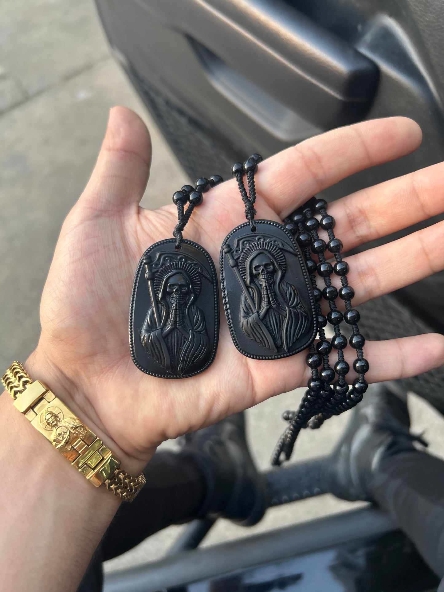 Santa Muerte necklace