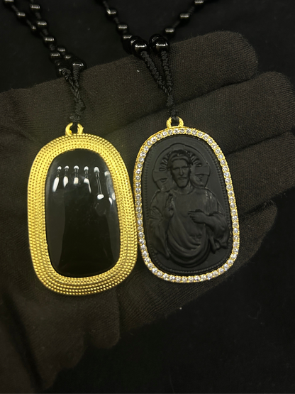 Jesus diamond rosary Necklace