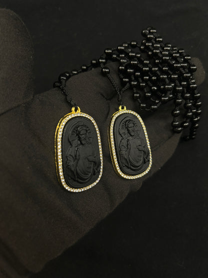 Jesus diamond rosary Necklace